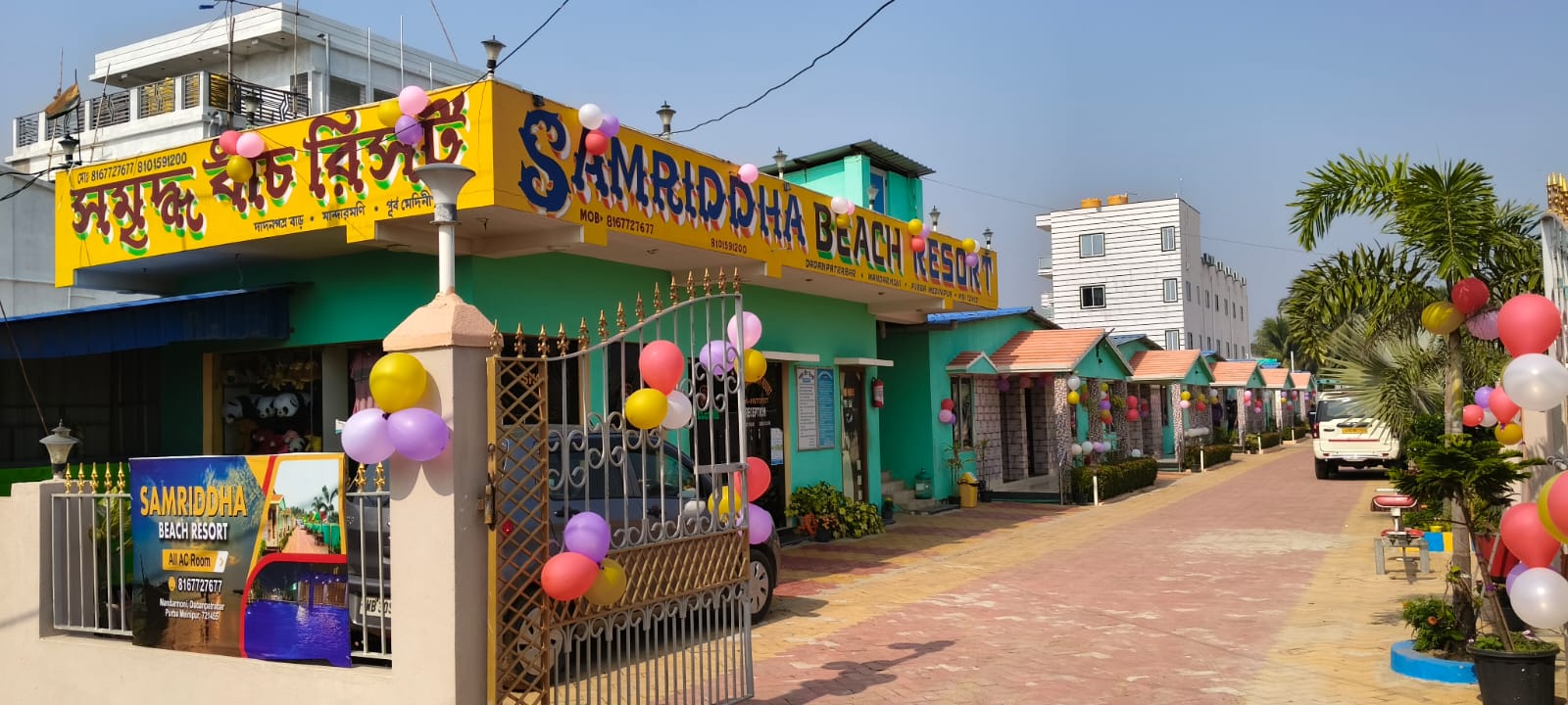 Samriddha Beach Resort Main Entrance Gate and Cottage Avenue in Mandarmani